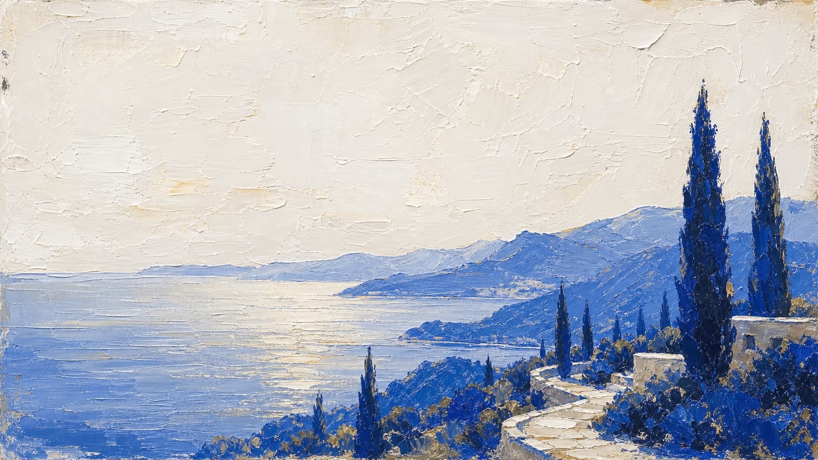 A calm Mediterranean coast at dawn — the family office's wider view